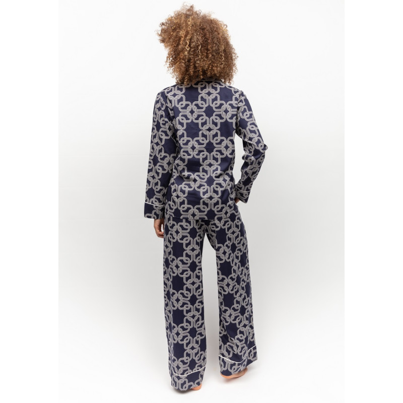 Піжама жіноча Cyberjammies Avery 0075/0076 (18/2XL, Синій з принтом ланцюжка)