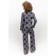 Піжама жіноча Cyberjammies Avery 0075/0076 (18/2XL, Синій з принтом ланцюжка)