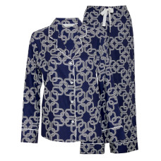 Піжама жіноча Cyberjammies Avery 0075/0076 (8/XS, Синій з принтом ланцюжка)