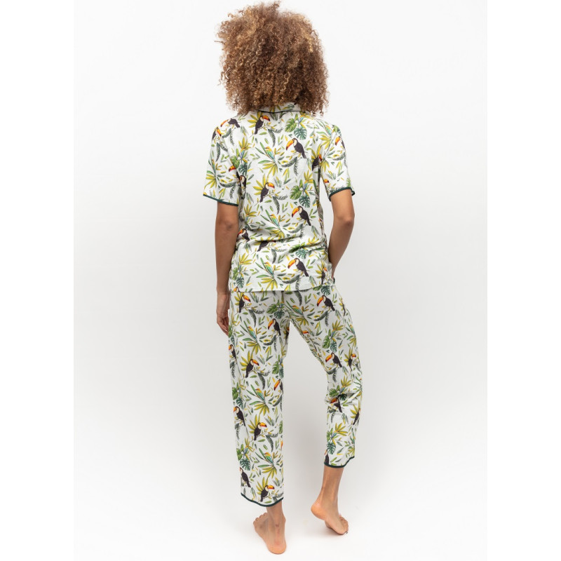 Піжама жіноча Cyberjammies Gabrielle 0145-0146 (8/XS, Білий з принтом тукана)
