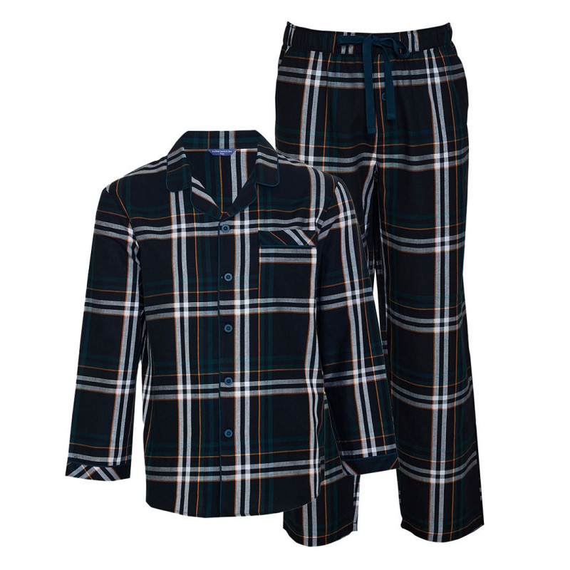 Піжама чоловіча Cyberjammies Blake 6976-6977 (S, Чорний у клітку)