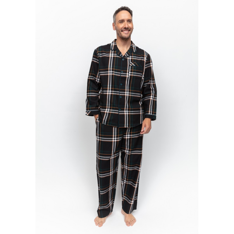 Піжама чоловіча Cyberjammies Blake 6976-6977 (S, Чорний у клітку)
