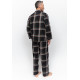 Піжама чоловіча Cyberjammies Blake 6976-6977 (S, Чорний у клітку)