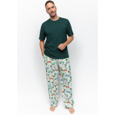 Піжама чоловіча Cyberjammies Bodhi 6995-6993 (L, Зелений з принтом кемпера)