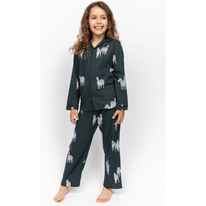 Піжама для хлопчика Cyberjammies Blake 6964 (8-9 лет/134 см, Зелений з принтом зебри)