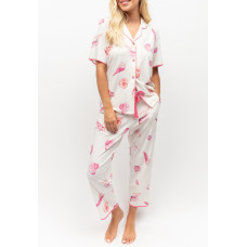 Піжама жіноча Cyberjammies Shelly 0240-0241 (8/XS, Молочний з принтом мушлі)