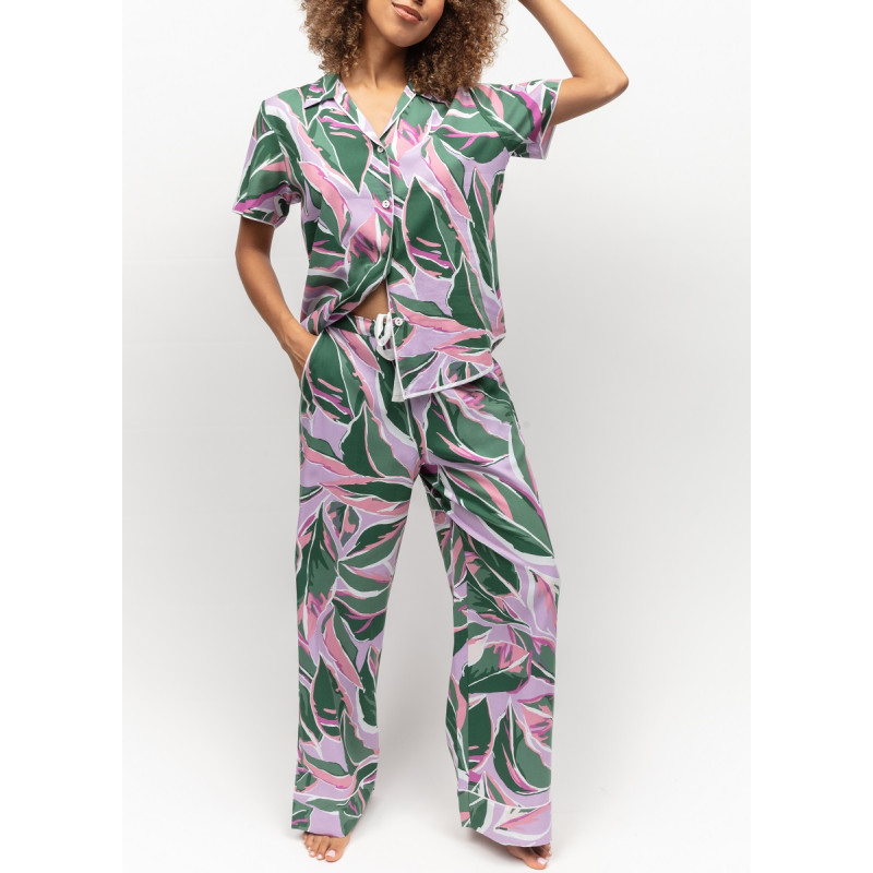Піжама жіноча Cyberjammies Lexi 0175-0176 (22/4XL, Фіолетовий з принтом листя)
