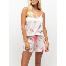 Піжама жіноча Cyberjammies Shelly 0242-0243 (16/XL, Молочний з принтом мушлі)