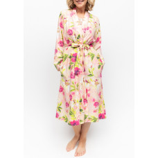Халат жіночий Nora Rose Tessa 1929 (18/2XL, Персиковий з квітковим принтом)