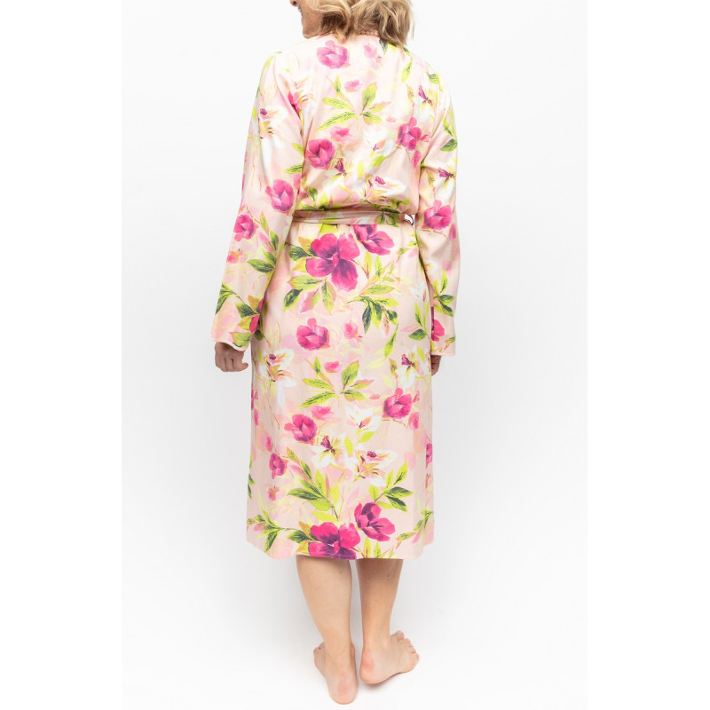 Халат жіночий Nora Rose Tessa 1929 (18/2XL, Персиковий з квітковим принтом)