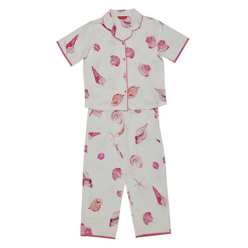 Піжама для дівчинки Cyberjammies Shelly 7104 (12-13 лет /158 см, Молочний з принтом мушлі)