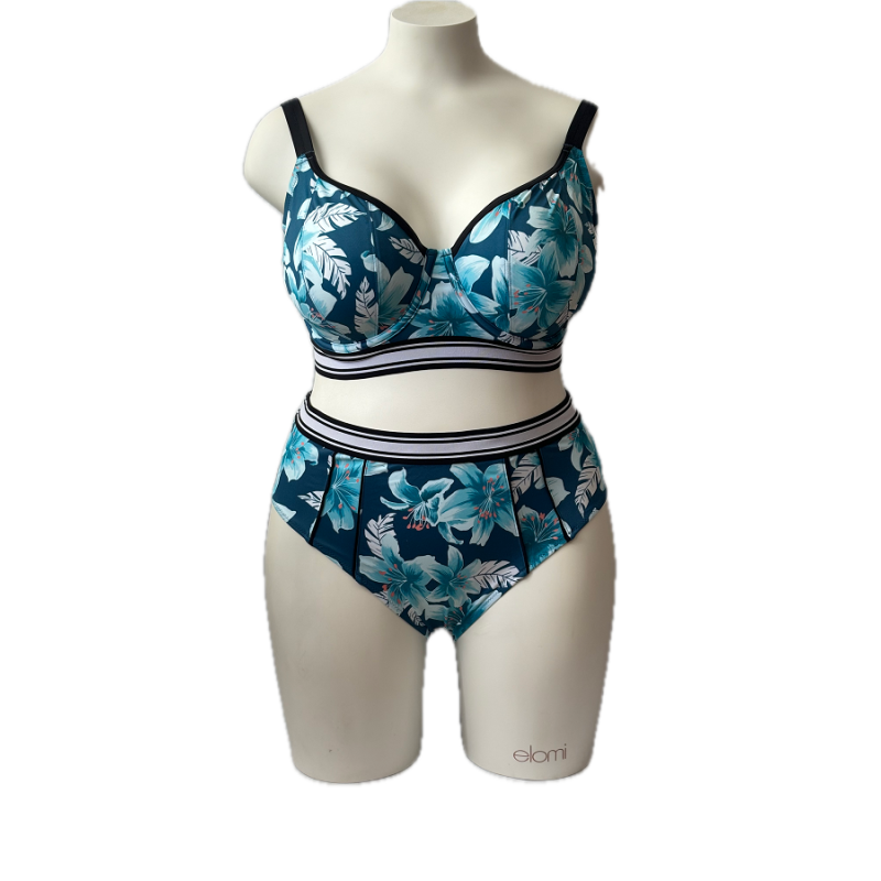 Купальник роздільний Elomi Island Lily 7223-7224 (85I/2XL, Petrol)