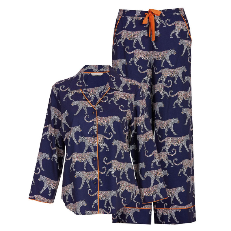 Піжама жіноча Cyberjammies Taylor 0362-0363 (20/3XL, Синій з леопардовим принтом)
