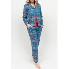 Піжама жіноча Cyberjammies Montana 0495-0496 (20/3XL, Блакитний у клітинку)
