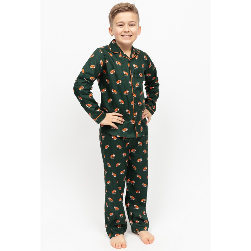 Пижама для мальчика Cyberjammies Forrest 3008 (10-11 лет/146 см, Зеленый с принтом лисы)