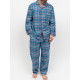 Пижама мужская Cyberjammies Montana 3039-3040 (S, Голубой в клетку)