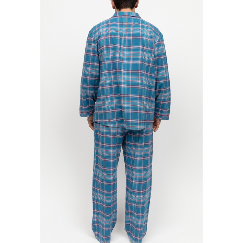 Піжама чоловіча Cyberjammies Montana 3039-3040 (M, Блакитний у клітинку)