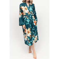 Халат жіночий Cyberjammies Goldie 0451 (16/XL, Зелений з квітковим принтом)