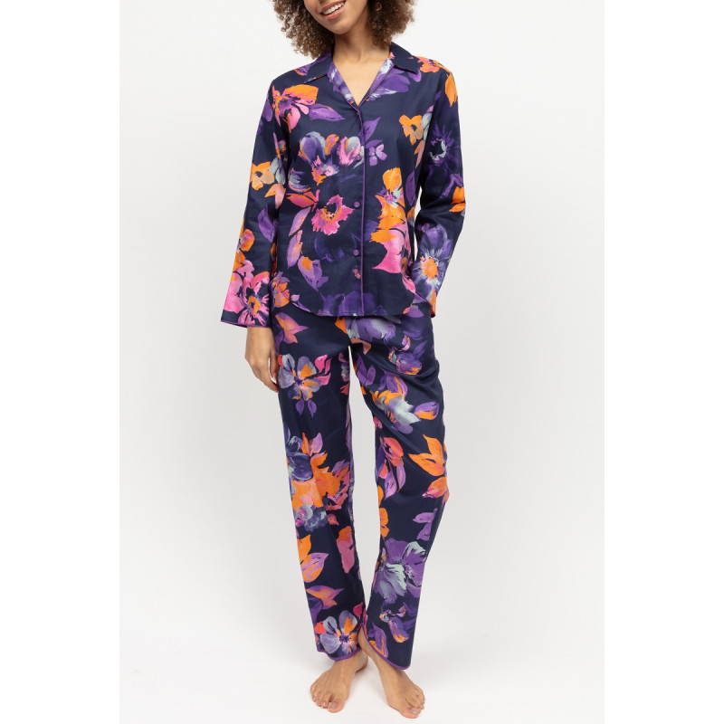 Піжама жіноча Cyberjammies Edie 0461-0462 (24/5XL, Синій з квітковим принтом)
