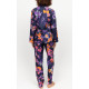 Піжама жіноча Cyberjammies Edie 0461-0462 (24/5XL, Синій з квітковим принтом)