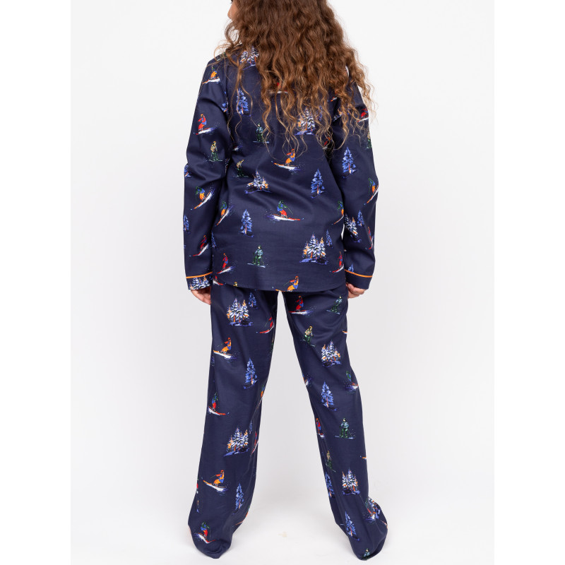Піжама для хлопчика Cyberjammies Alpes 3086_NAY (8-9 лет/134 см, Синій з лижним принтом)