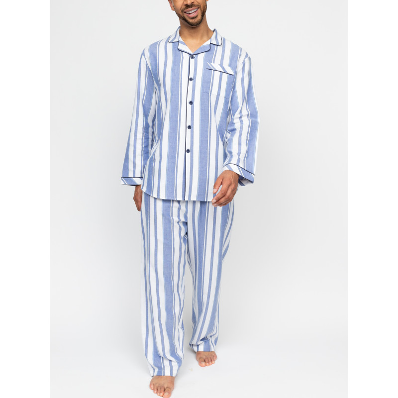 Піжама чоловіча Cyberjammies Alpes 3092-3093 (L, Блакитний у смужку)