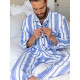 Піжама чоловіча Cyberjammies Alpes 3092-3093 (L, Блакитний у смужку)