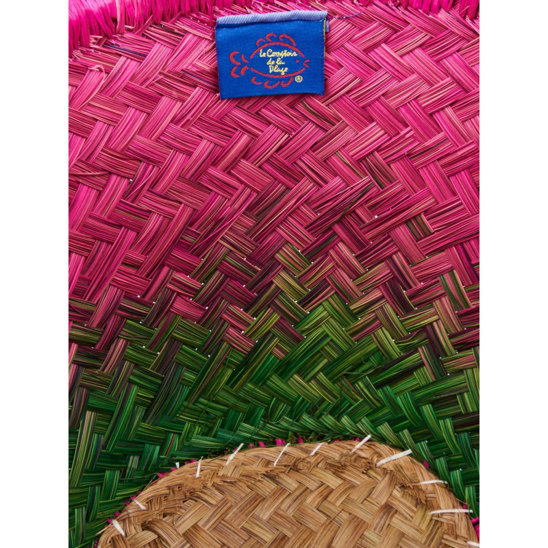 Сумка пляжна Le Comptoir de la plage Aravola Round_599 (One size, Рожевий-зелений)