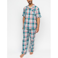 Піжама чоловіча Cyberjammies Theo 3100-3101 (L, Зелений у клітку)