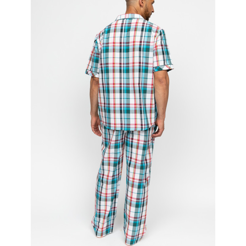 Пижама мужская Cyberjammies Theo 3100-3101 (XL, Зеленый в клетку)