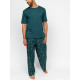 Пижама мужская Cyberjammies Theo 3105-3103 (XL, Зеленый с принтом велосипедистов)