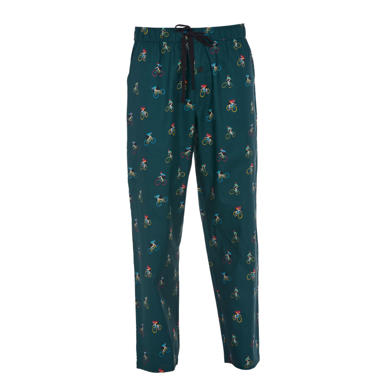 Пижама мужская Cyberjammies Theo 3105-3103 (XL, Зеленый с принтом велосипедистов)