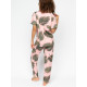 Піжама жіноча Cyberjammies Lea 0693-0694 (18/2XL, Рожевий з принтом листя)