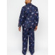 Пижама мужская Cyberjammies Alpes 3095-3096 (M, Синий с лыжным принтом)