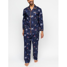 Піжама чоловіча Cyberjammies Alpes 3095-3096 (L, Синій з лижним принтом)