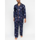 Пижама мужская Cyberjammies Alpes 3095-3096 (XL, Синий с лыжным принтом)