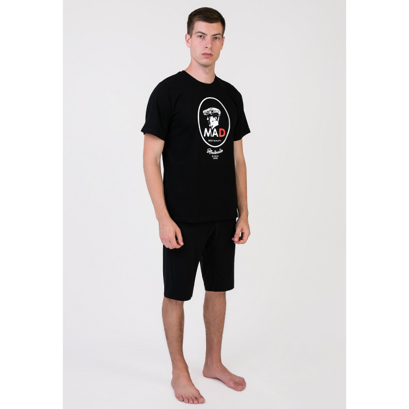 Піжама чоловіча Homewear MAD 19525 ідея для стильного подарунка XXL Black (3700465520853)