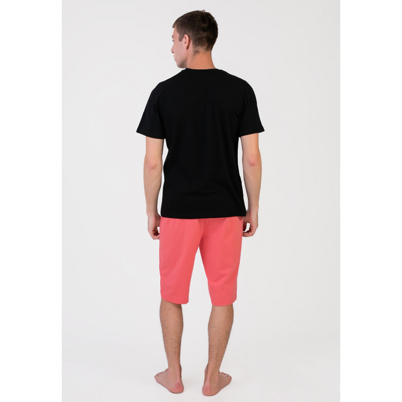 Піжама чоловіча Homewear MAD 19525 ідея для стильного подарунка L Black/Coral (3700465520226)