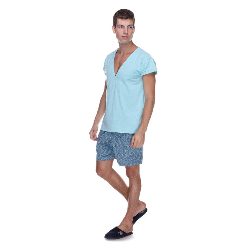 Піжама чоловіча Homewear MAD 19533 бавовняна для дому та сну L Turquoise (3700465519333)