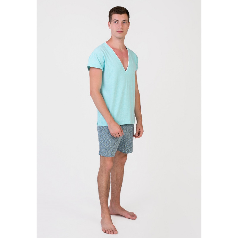Піжама чоловіча Homewear MAD 19533 бавовняна для дому та сну M Turquoise/bianco (3700465519653)