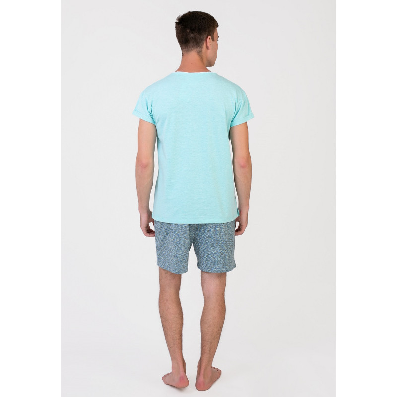 Піжама чоловіча Homewear MAD 19533 бавовняна для дому та сну M Turquoise/bianco (3700465519653)