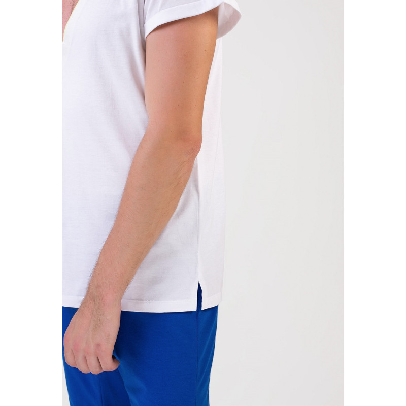 Піжама чоловіча Homewear MAD 19555 домашня комфортна натуральна XL Blanc/marine (3700465519142)