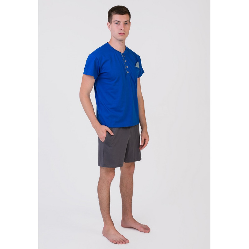 Піжама чоловіча Homewear MAD 33464 легка молодіжна бавовняна для дому та сну L Fluo Royal (3700467731464)