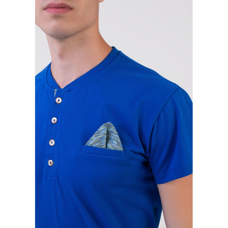 Піжама чоловіча Homewear MAD 33464 легка молодіжна бавовняна для дому та сну M Fluo Royal (3700467731468)