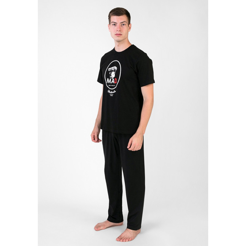 Піжама чоловіча Homewear MAD 35520P бавовняна якісна для відпочинку вдома L Black (3700465519636)