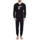 Піжама чоловіча Homewear MAD 36180 з довгим рукавом та принтом стильна зимова XXL Noir (3700463536950)