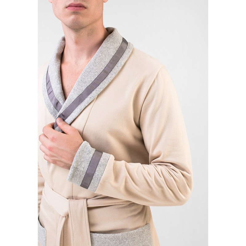 Чоловічий жакет Homewear Mad 45096G  м'який теплий стильний подарунок XL Beige (3700467704599)
