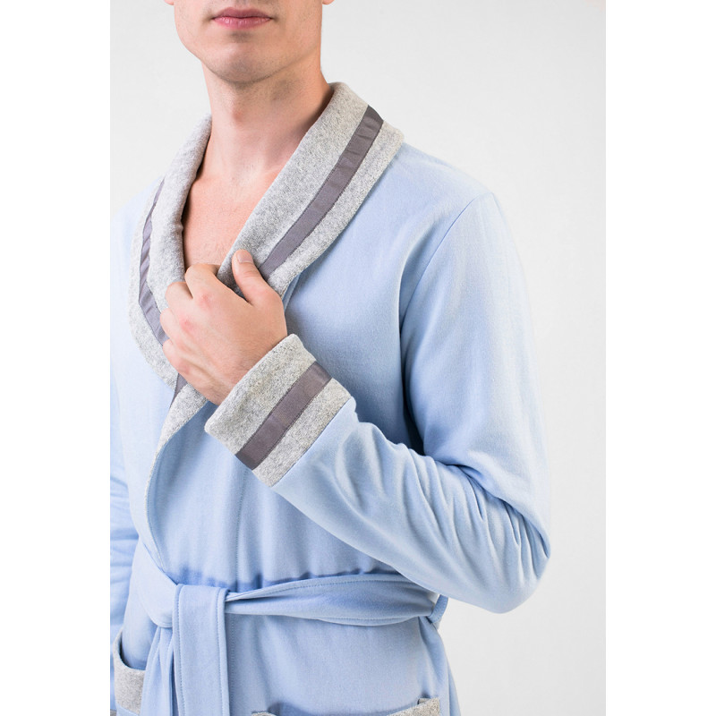 Чоловічий жакет Homewear Mad 45096G  м'який теплий стильний подарунок L Bleu (3700467754690)