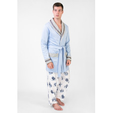 Чоловічий жакет Homewear Mad 45096G  м'який теплий стильний подарунок M Bleu (3700467745960)