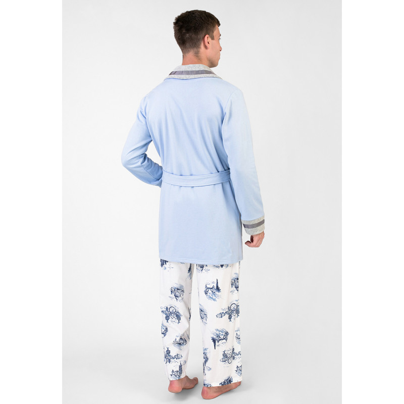 Чоловічий жакет Homewear Mad 45096G  м'який теплий стильний подарунок XL Bleu (3700467765701)